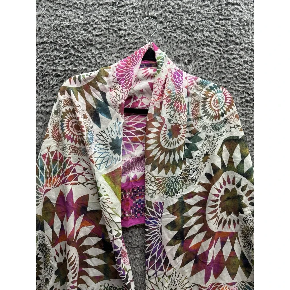 Matthew Williamson, Multicolored‎ 100% Silk Geometric Print Scarf 76